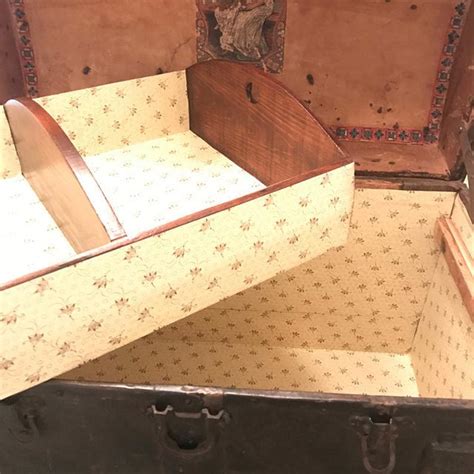 antique trunk lining.